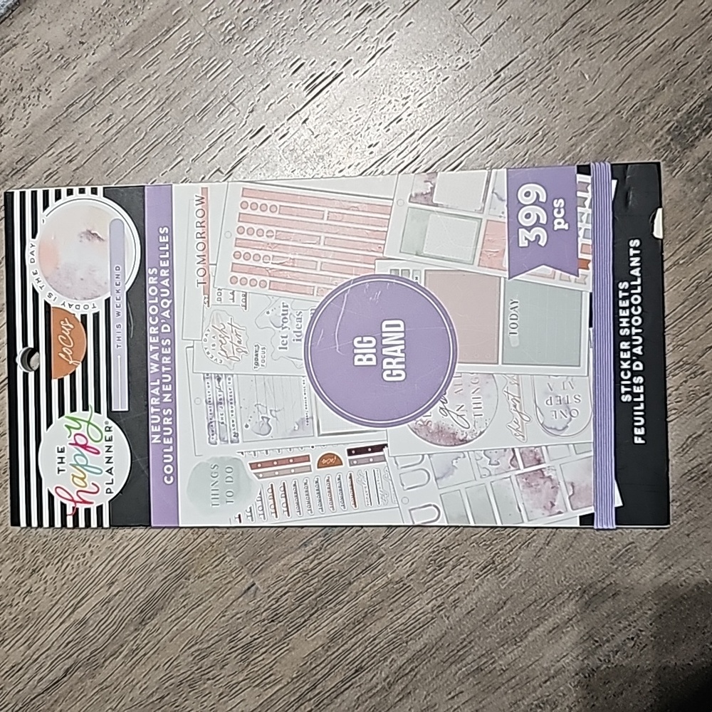 Happy Planner Neutral Watercolors Big sticker book